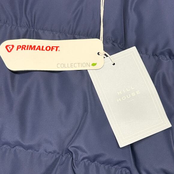 Hill House The Violet Ruffle Sleeve Puffer Jacket Womens L Tartan Plaid NWT Holi - Picture 7 of 16